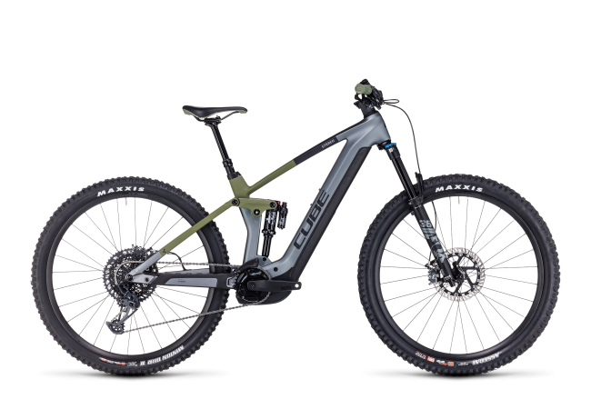 Bicicleta eléctrica de montaña (MTB) doble suspensión con cuadro de carbono