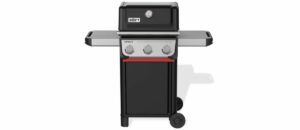 Barbacoa de gas WEBER Spirit E-310 negra de 3 quemadores sobre carrito de 52×45 cm.