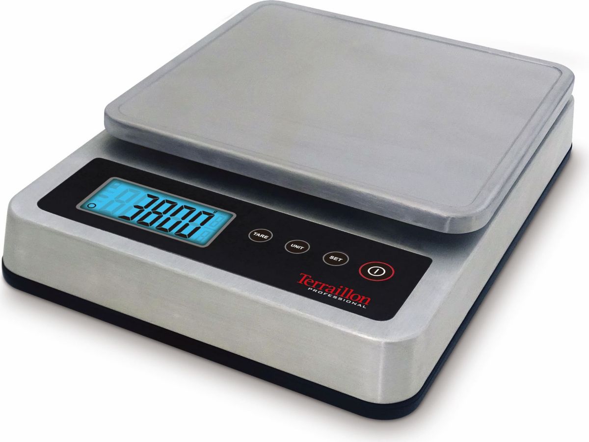 Balanza de cocina TERRAILLON PRO de acero inoxidable de 10 kg