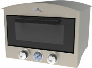 Horno eléctrico para pizzas LE MARQUIER Signature 450 de acero inoxidable para pizzas de 30 cm, hasta 450 °C.