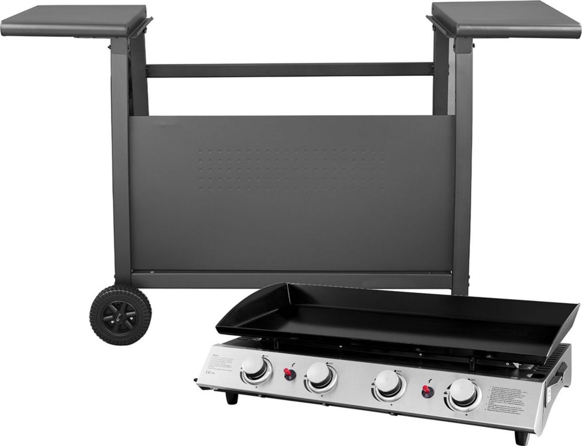 Plancha de gas HAPPY GARDEN, plancha de gas VALENCIA – 4 quemadores, 10 kW - Imagen 2