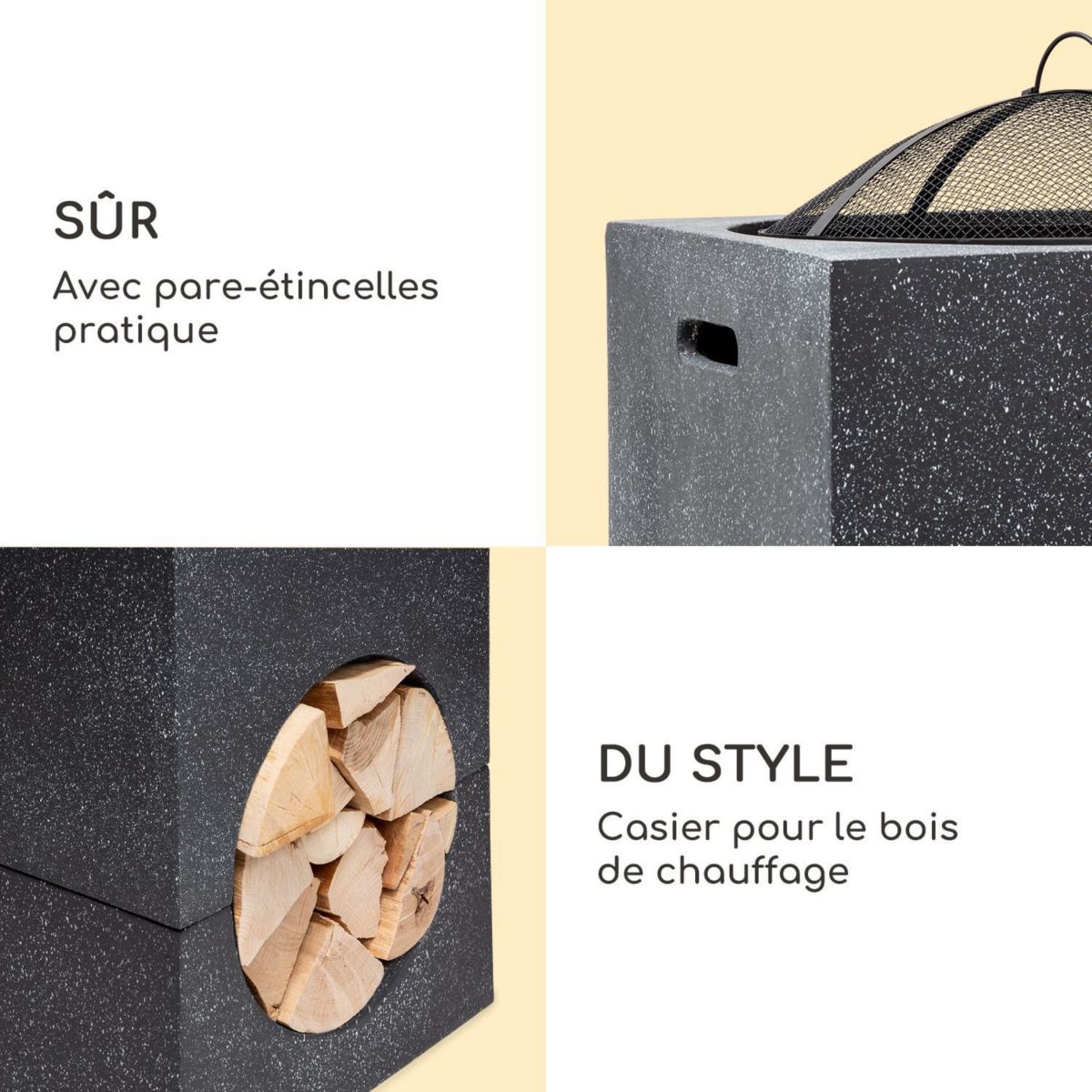 Brasero BLUMFELDT Monolith – Negro - Imagen 3