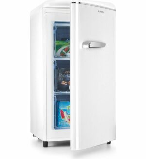 Congelador vertical KLARSTEIN Laika de 60 litros con 3 cajones, de -18 a 0 °C, color beige.