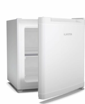 Mini congelador 2 en 1 KLARSTEIN Irene de 31 L, compacto, de bajo consumo, color blanco.