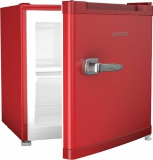 Mini congelador 2 en 1 KLARSTEIN Irene de 31 L, compacto, de bajo consumo, color rojo.