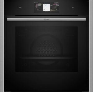 Horno empotrable NEFF B64FT33N0 N90 con función de vapor y puerta corredera.