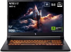 PC Gaming ACER Nitro V 17.3″ FHD 144Hz AMD Ryzen 7 260 Nvidia GeForce RTX 5060 32 GB RAM DDR5 1 TB