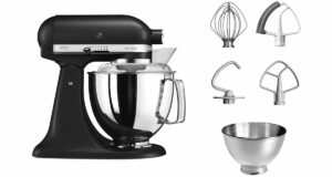 5413184200466_h_f_l_0-1.jpg Batidora de pie KitchenAid 5KSM175PSEBK Artisan Black Truffle, 4,8 L, bol con asa + bol de 3 L, batidor flexible y tapa.