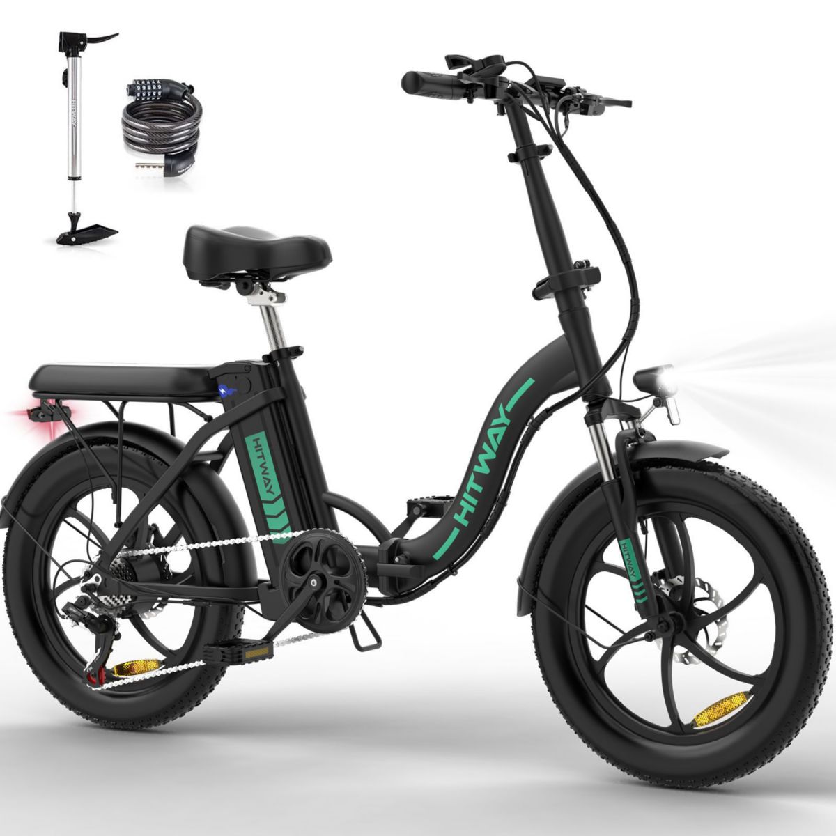 Bicicleta eléctrica HITWAY Bicicleta de montaña HITWAY de 20″*3.0