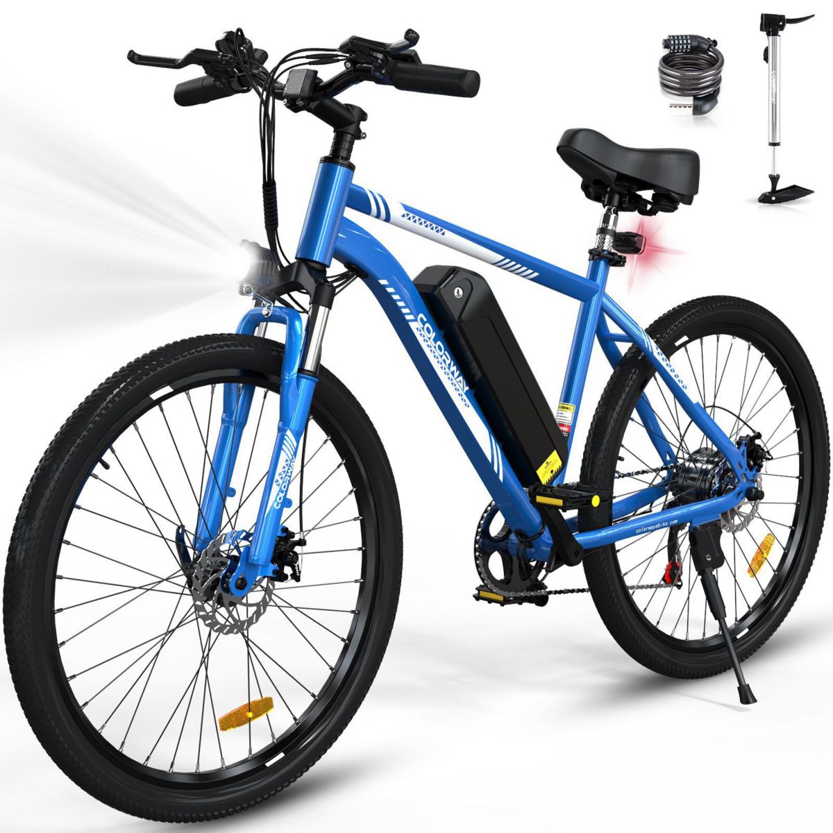 Bicicleta eléctrica COLORWAY COLORWAY de 26″ azul 15AH