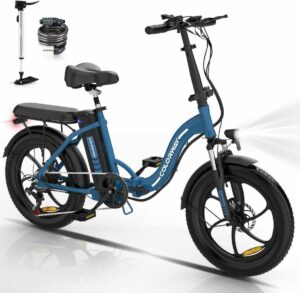 Bicicleta eléctrica plegable COLORWAY 20*3.0 – 36V/12Ah – BK6S1 Azul