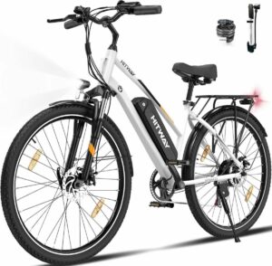 Bicicleta eléctrica HITWAY Bicicleta eléctrica HITWAY de 28″ BK27 Blanca