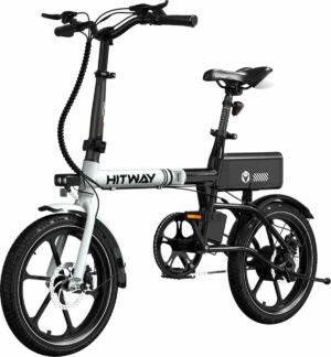 Bicicleta eléctrica plegable HITWAY de 16 pulgadas.