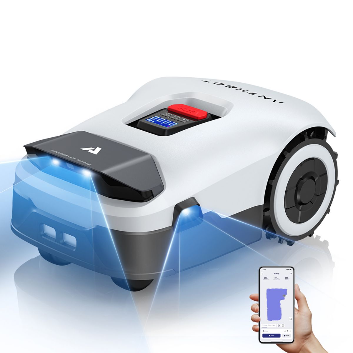 Cortacésped robótico ANTHBOT Genie 3000, con cable perimetral inalámbrico, apto para áreas de hasta 3000 m².