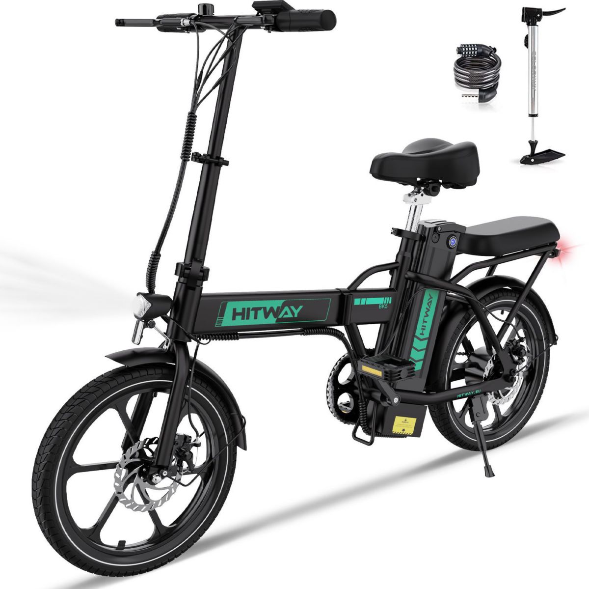 Bicicleta eléctrica HITWAY HITWAY de 16″ BK5S negra