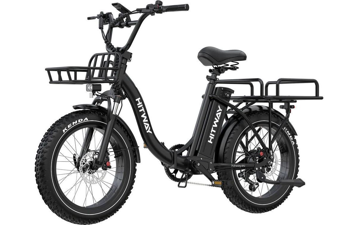 Bicicleta eléctrica plegable HITWAY 48V25Ah 20*4.0 e-bike negra